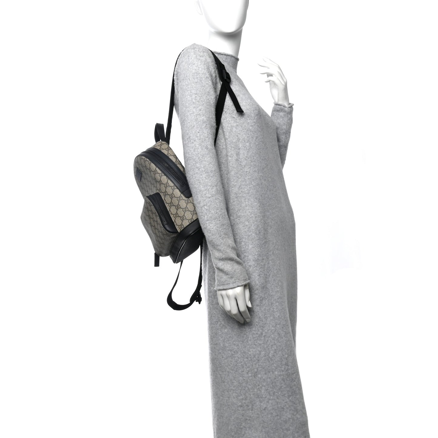 Gucci GG Supreme Monogram Small Eden Day Backpack Black 1650027