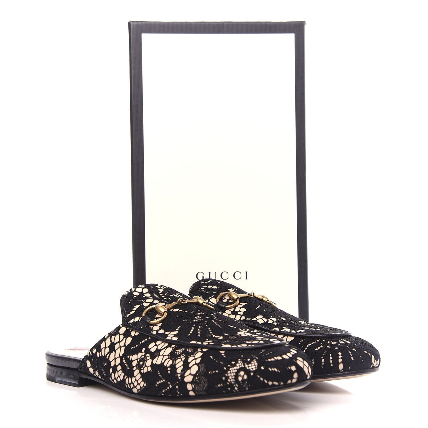 Lace Malaga Kid Womens Princetown Slippers 40 Black Skin Rose