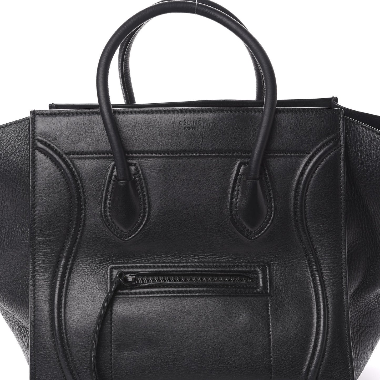 Supple Calfskin Medium Phantom Luggage Black