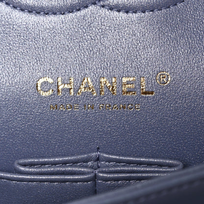 Chanel Iridescent Lambskin Quilted Medium Double Flap Light Purple 6 of 11
