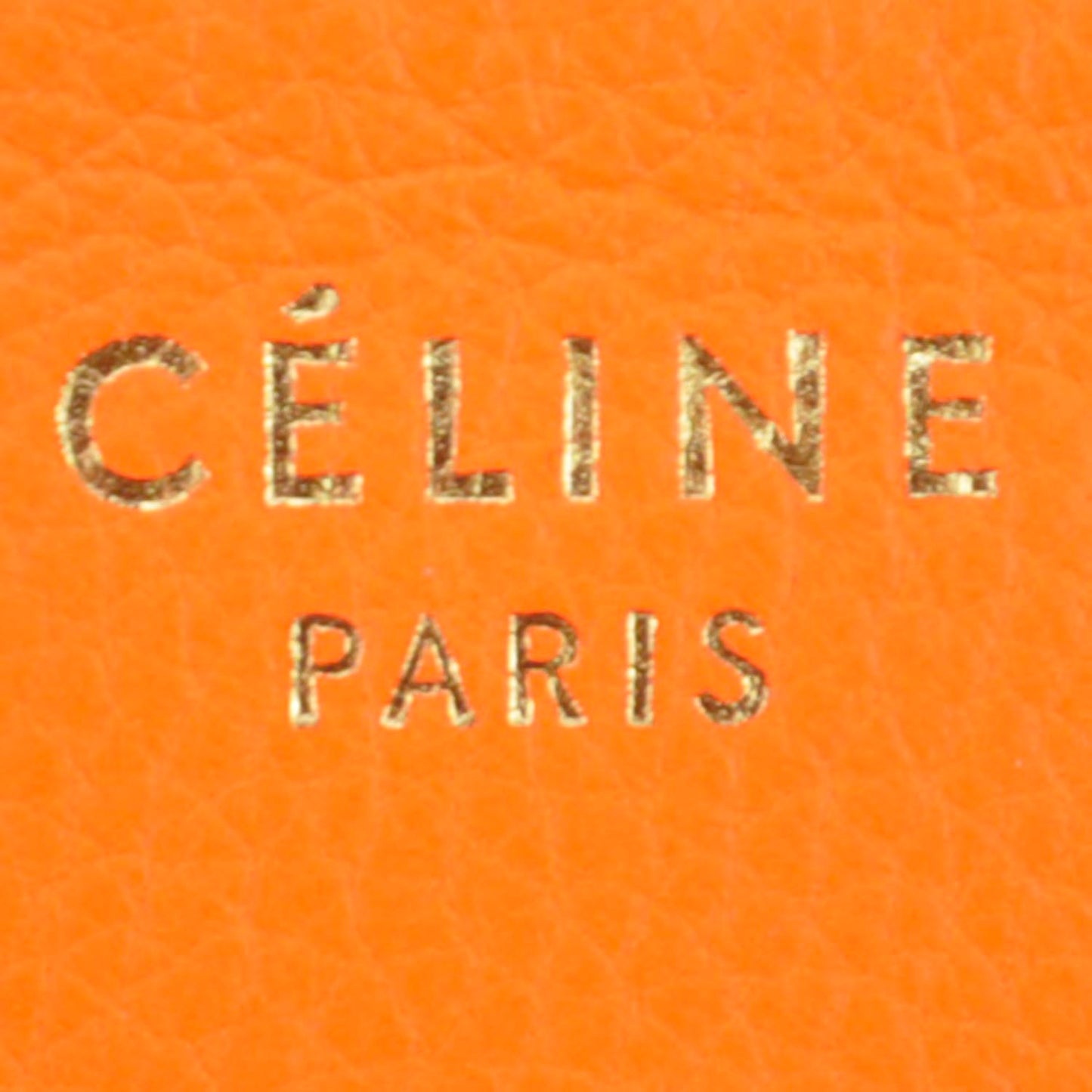 Pebbled Leather Mini Luggage Bag Fluo Orange