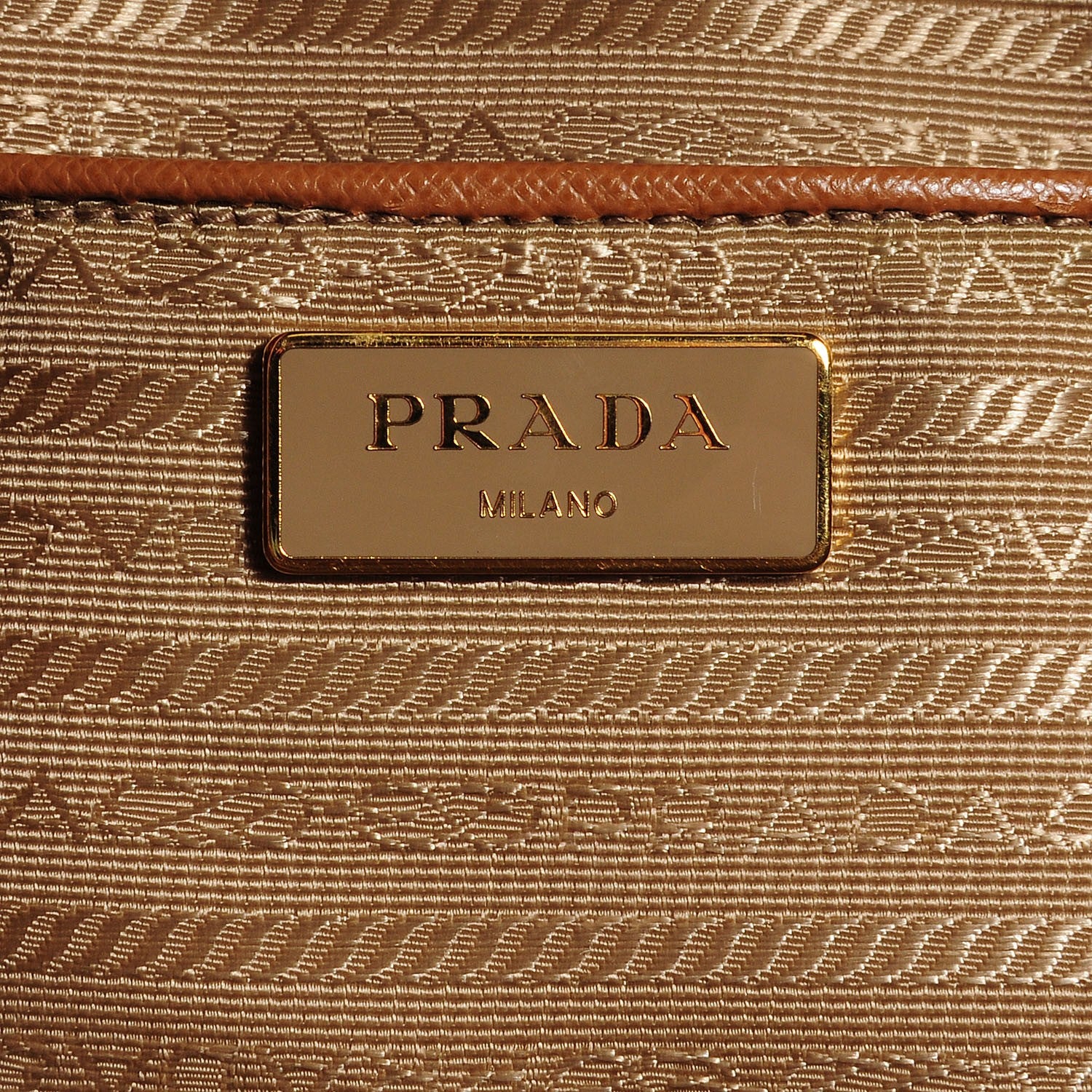 Prada Saffiano Lux Medium Double Zip Tote Caramel 7 of 10