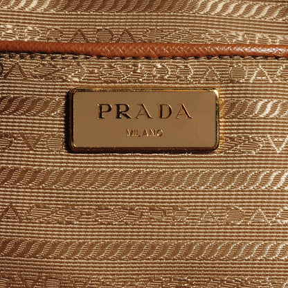 Prada Saffiano Lux Medium Double Zip Tote Caramel 7 of 10