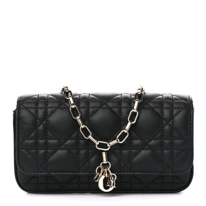 Christian Dior Lambskin Cannage Dior Talk Phone Pouch Black 1 of 11