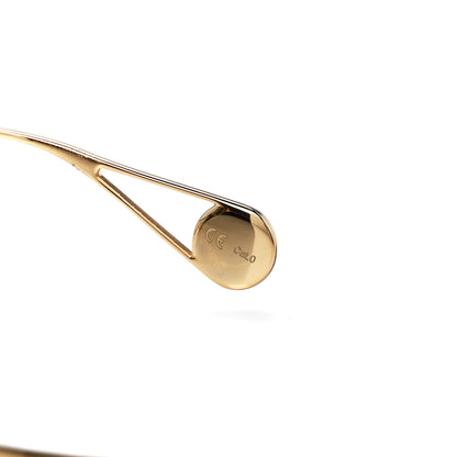 Gucci Metal Pearl Cat Eye Sunglasses GG0364S Gold 7 of 8
