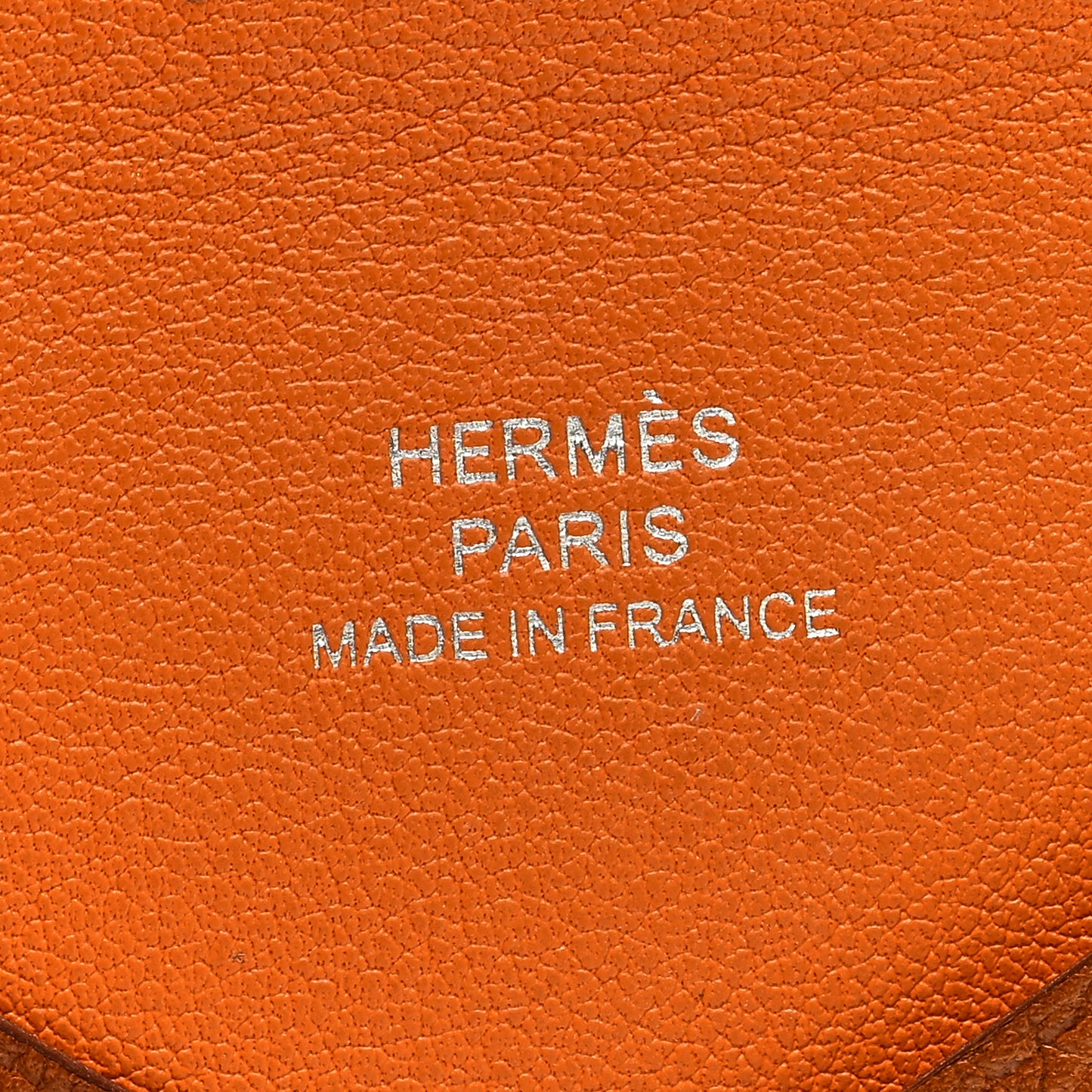Barenia Verso Calvi Card Case Fauve Orange Poppy