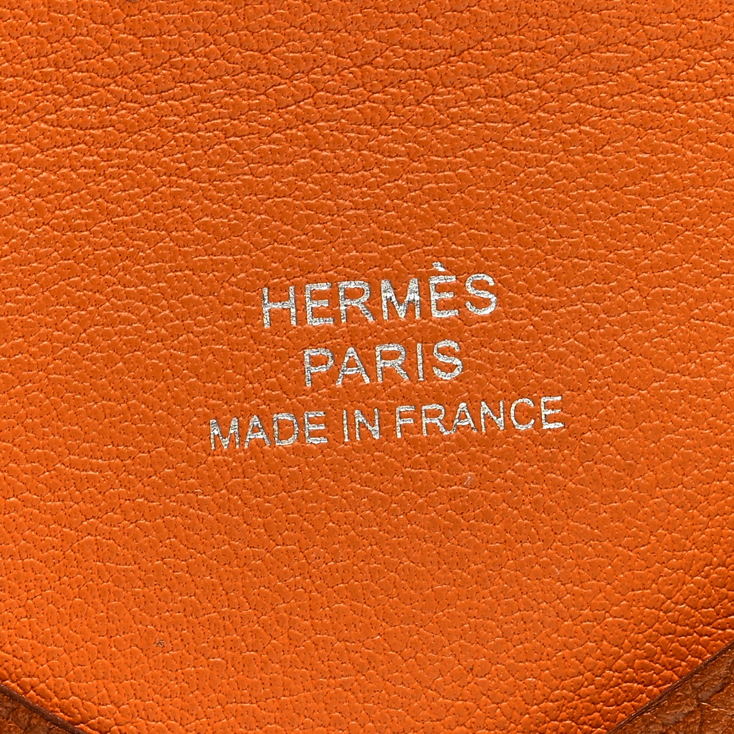 Hermes Barenia Verso Calvi Card Case Fauve Orange Poppy 6 of 6