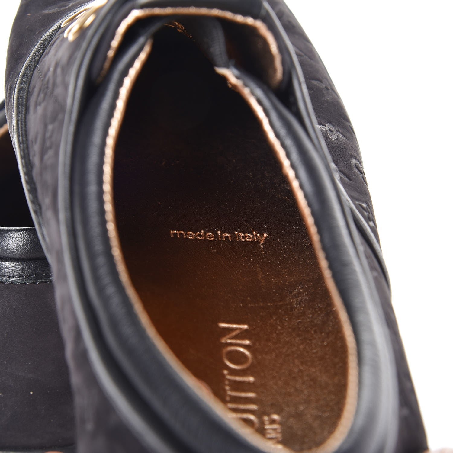 Louis Vuitton Nubuck Embossed Monogram Popincourt Sneakers 36 Black 8 of 11