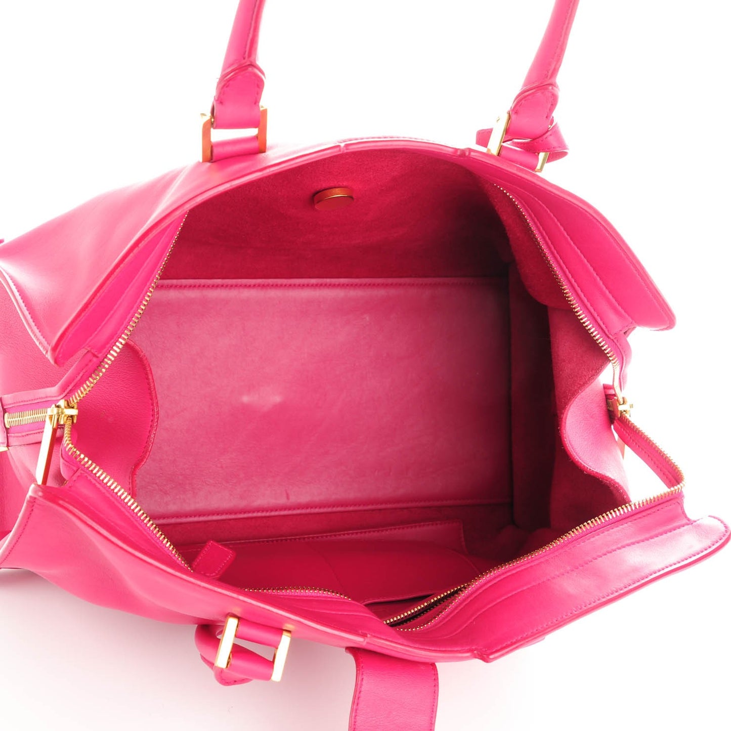 Calfskin Medium Classic Y Cabas Fuchsia