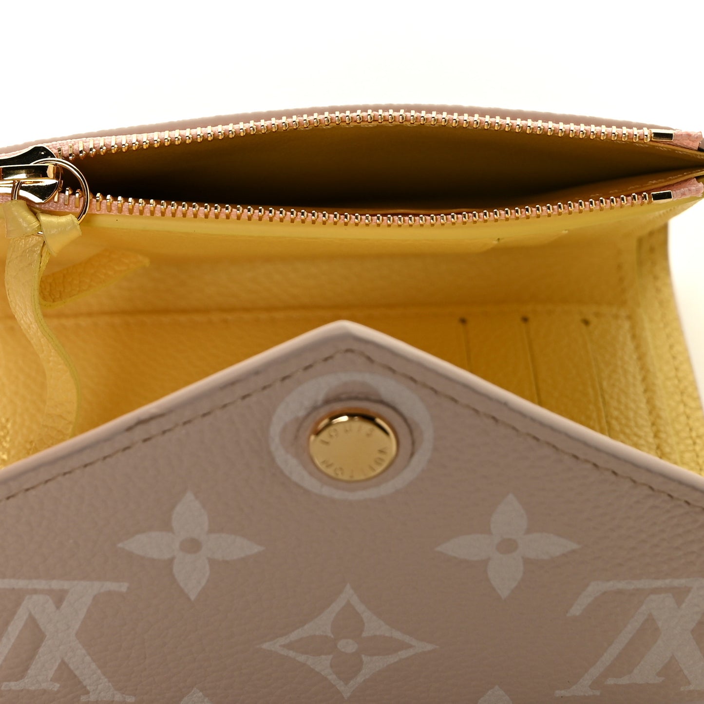Empreinte Monogram Spring In The City Victorine Wallet Pink Beige Yellow