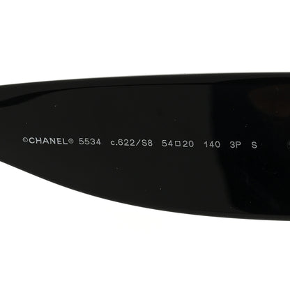 Chanel Acetate Rectangle Sunglasses 5534 Black 6 of 8