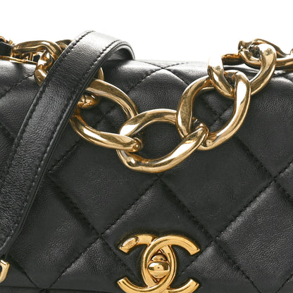 Chanel Lambskin Quilted Mini Color Match Flap Black 8 of 10
