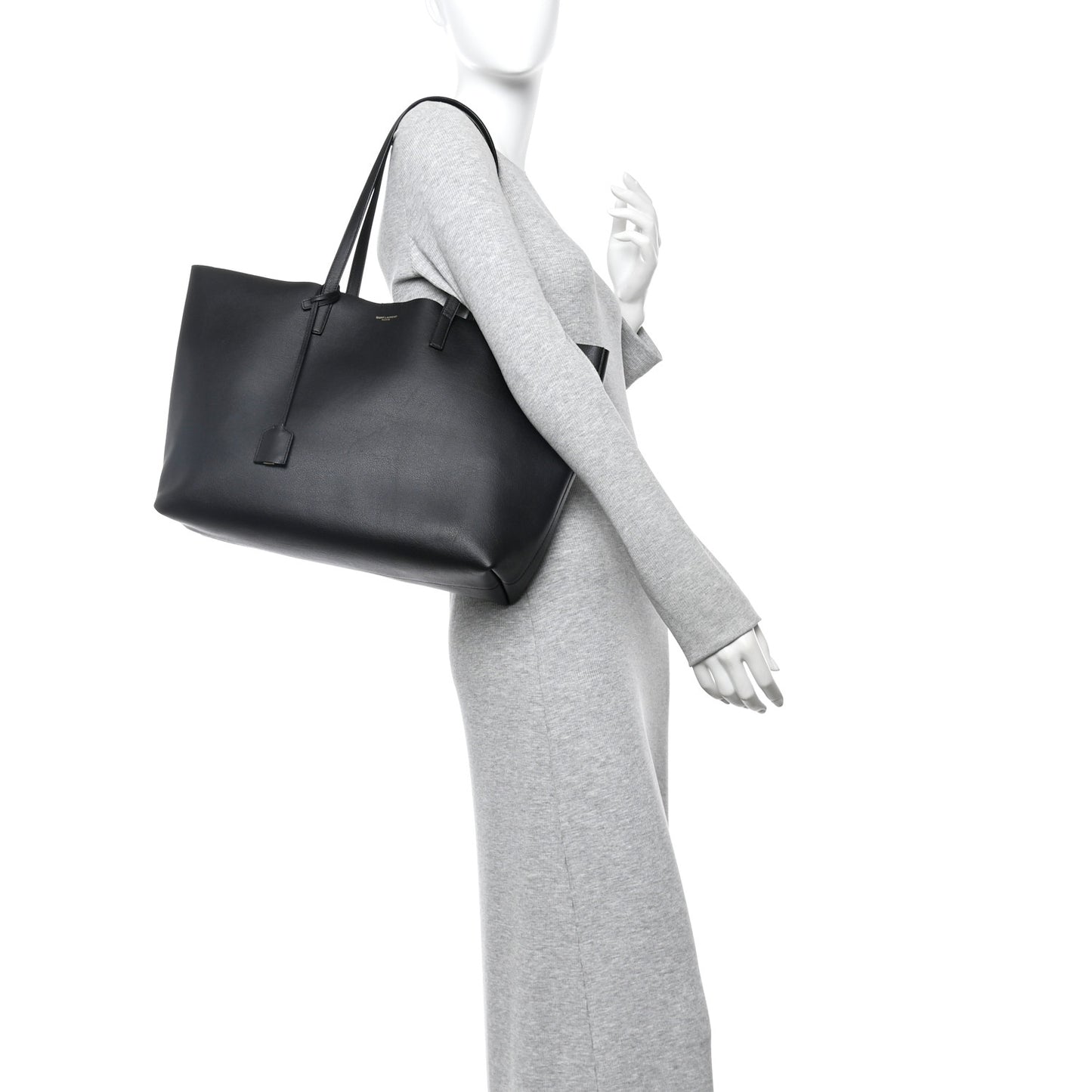 Calfskin Large Shopping Tote Black