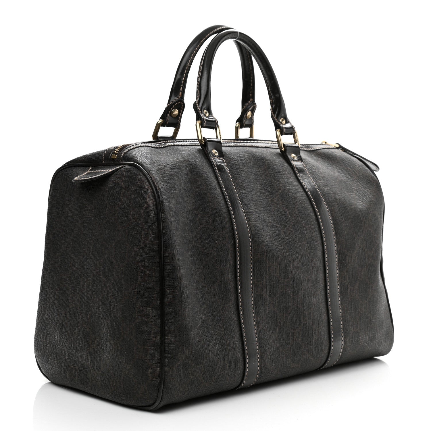 Gucci GG Supreme Monogram Medium Boston Dark Brown 3 of 10