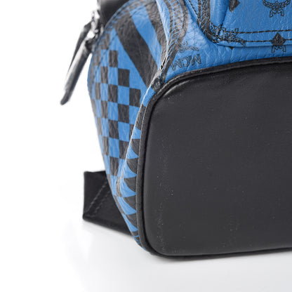 MCM Visetos Baroque Print Small Stark Backpack Black Blue 5 of 9
