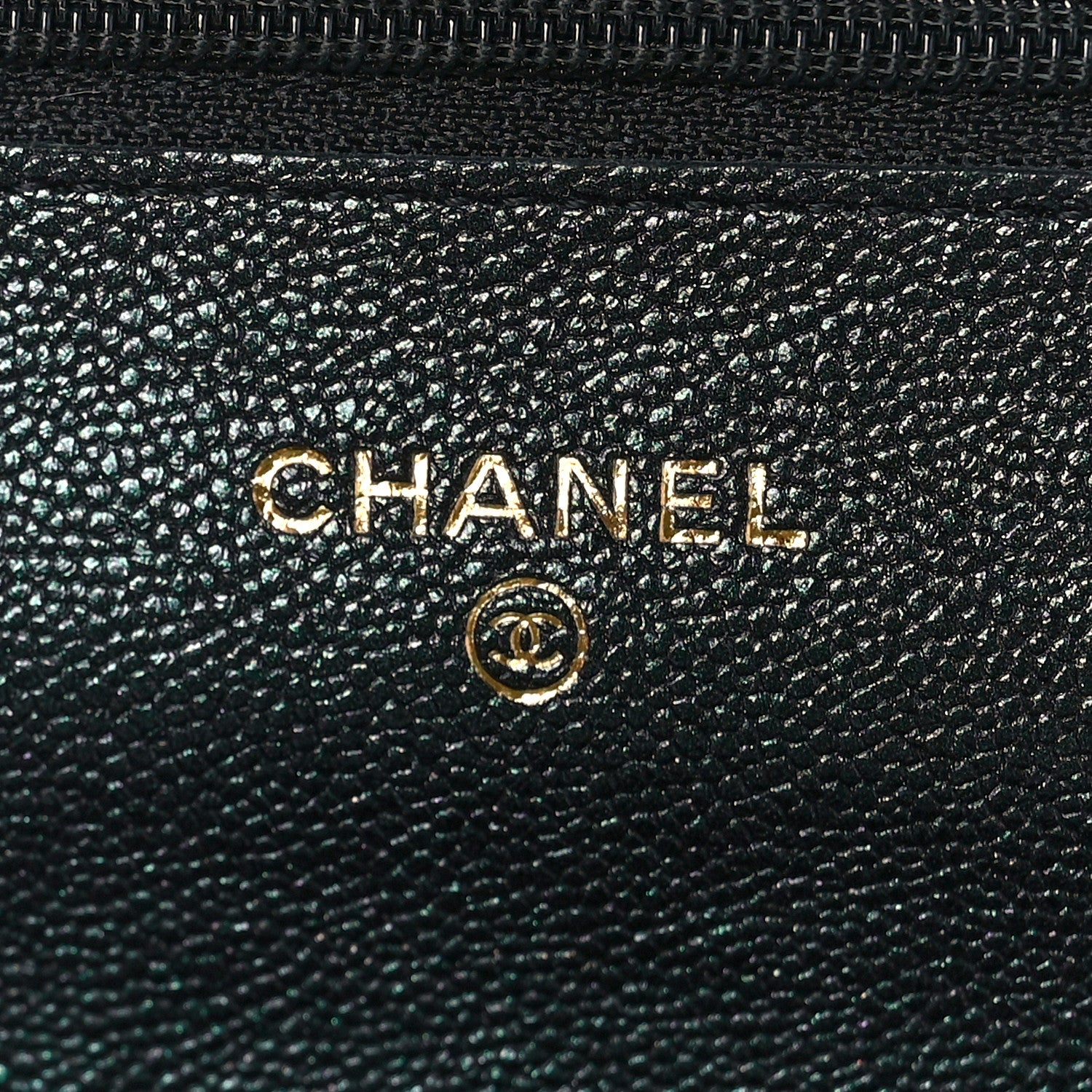 Chanel Iridescent Caviar Quilted Wallet On Chain WOC Black 6 of 11