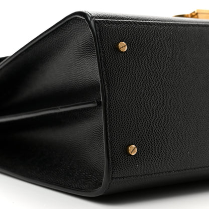 Saint Laurent Grain de Poudre Medium Classic Monogram Cassandra Top Handle Black 8 of 9