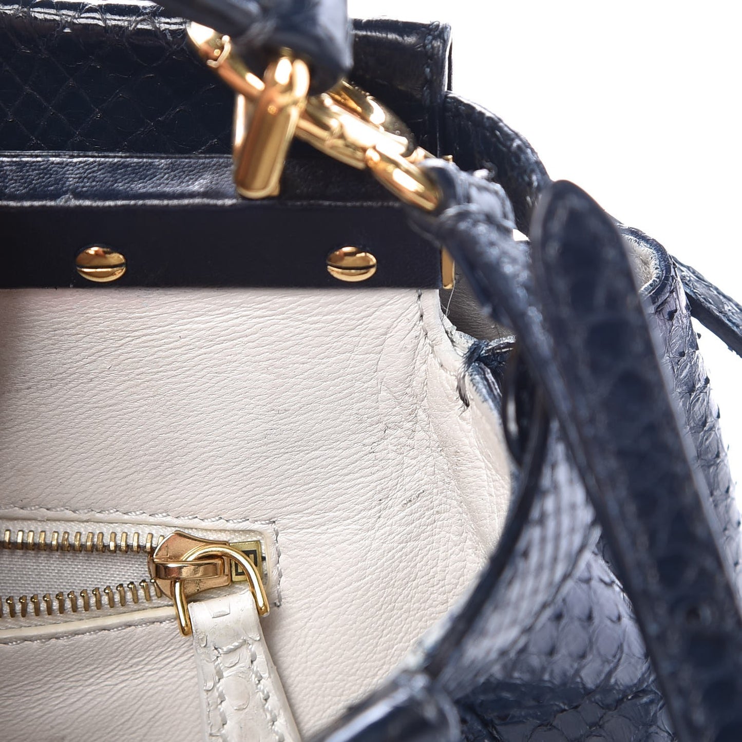 Python Mini Peekaboo Iconic Satchel Blue