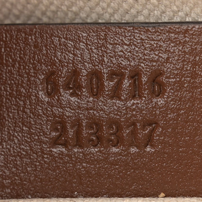 Gucci GG Supreme Monogram Azalea Calfskin Mini Horsebit 1955 Top Handle Bag Beige Ebony Brown Sugar 7 of 10