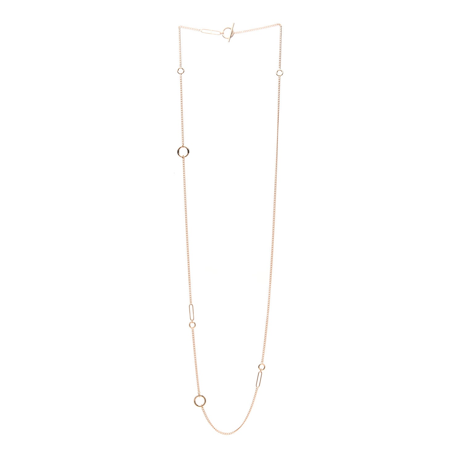 Hermes 18K Rose Gold Echappee Long Necklace 3 of 5