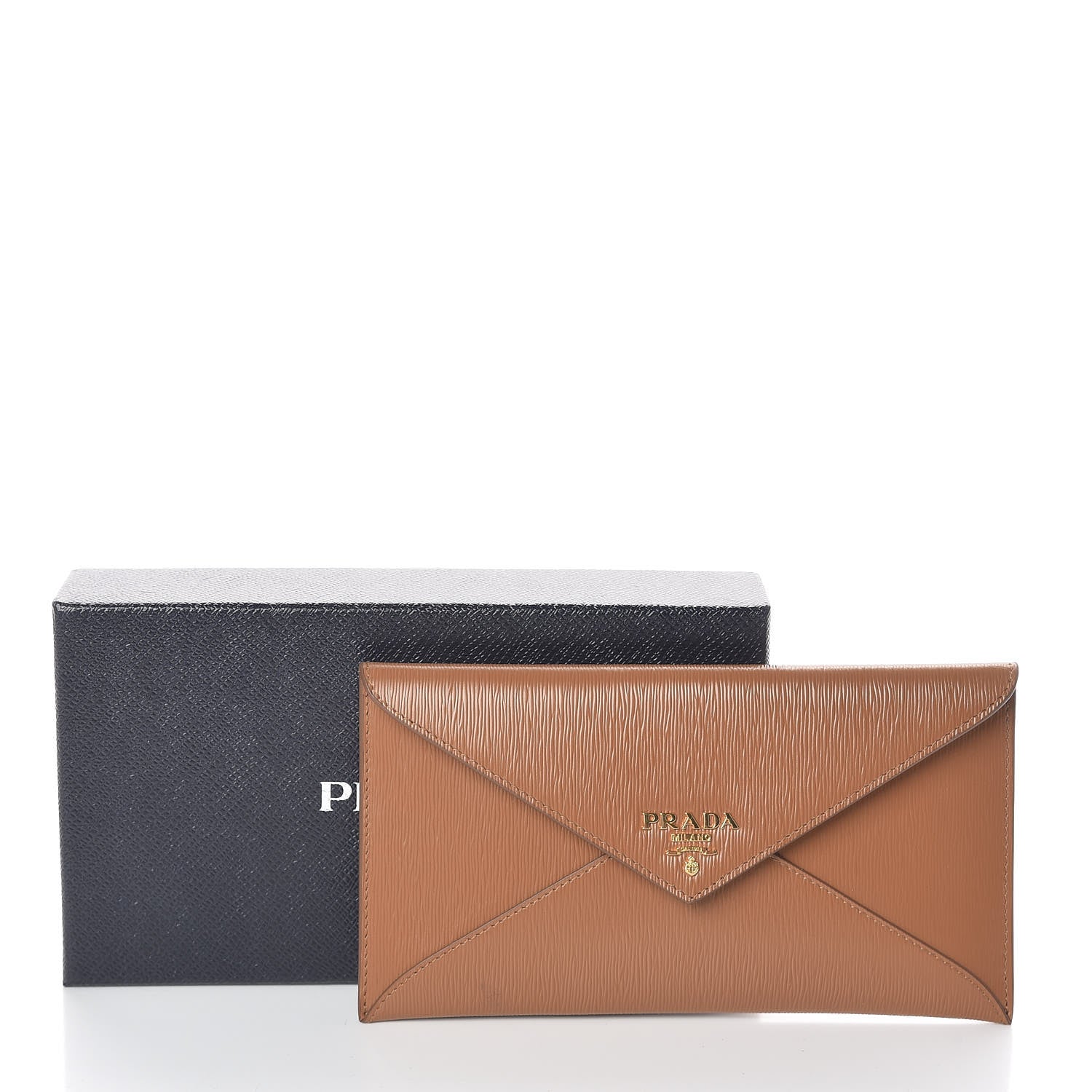Prada Vitello Move Envelope Wallet Caramel 7 of 7