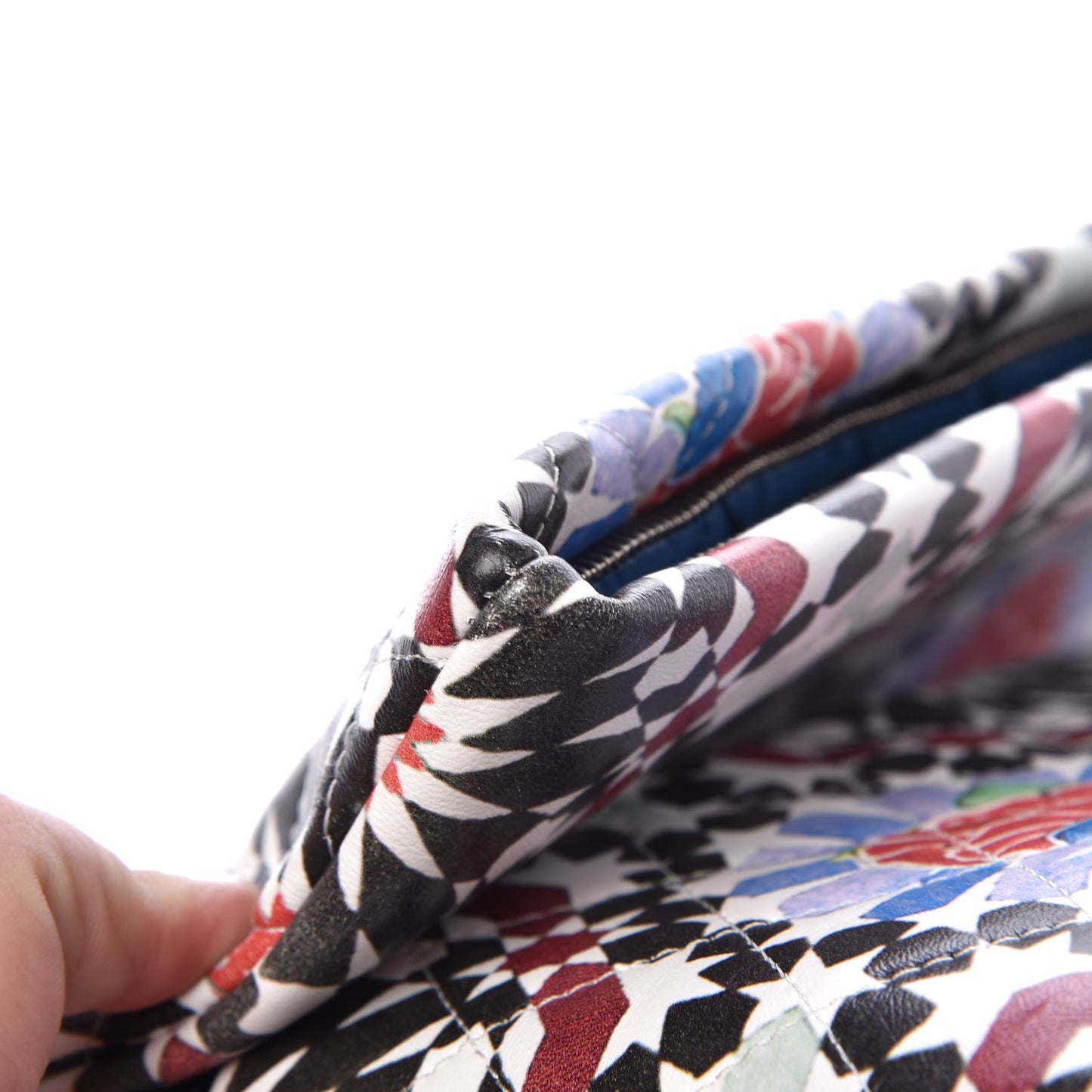 Glazed Lambskin Paris Dubai CC Beauty Clutch Multicolor