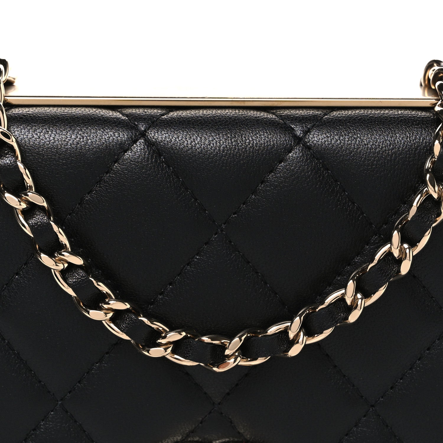 Chanel Lambskin Quilted Trendy CC Wallet On Chain WOC Black 9 of 11