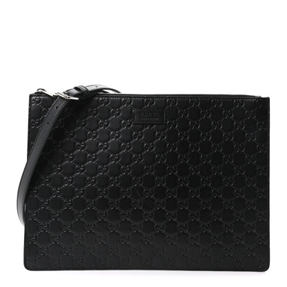 Gucci Guccissima Signature Messenger Bag Black 1 of 10