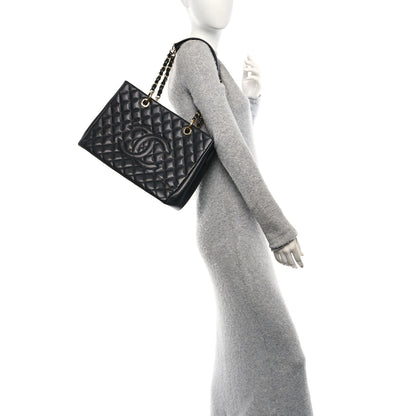 Chanel Caviar Quilted Grand Shopping Tote GST Black 2 of 13