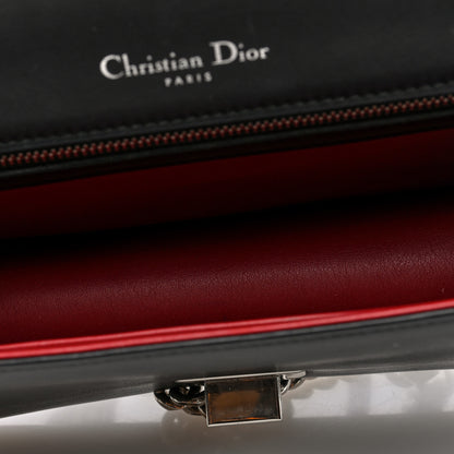Christian Dior Lambskin Diagonal Quilted Diorama Flap Bag Black Multicolor 5 of 9