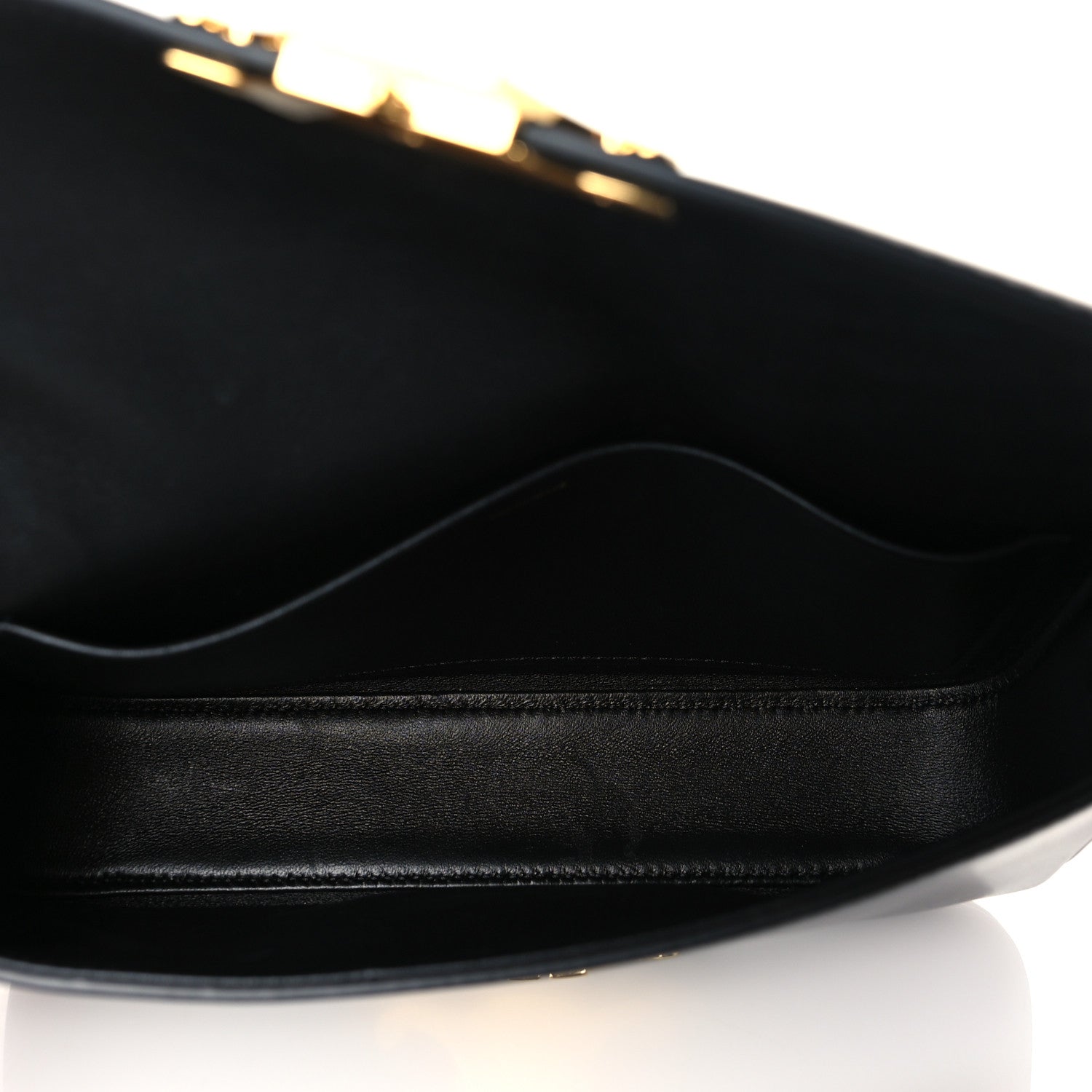 Celine Shiny Calfskin Triomphe Shoulder Bag Black 5 of 11