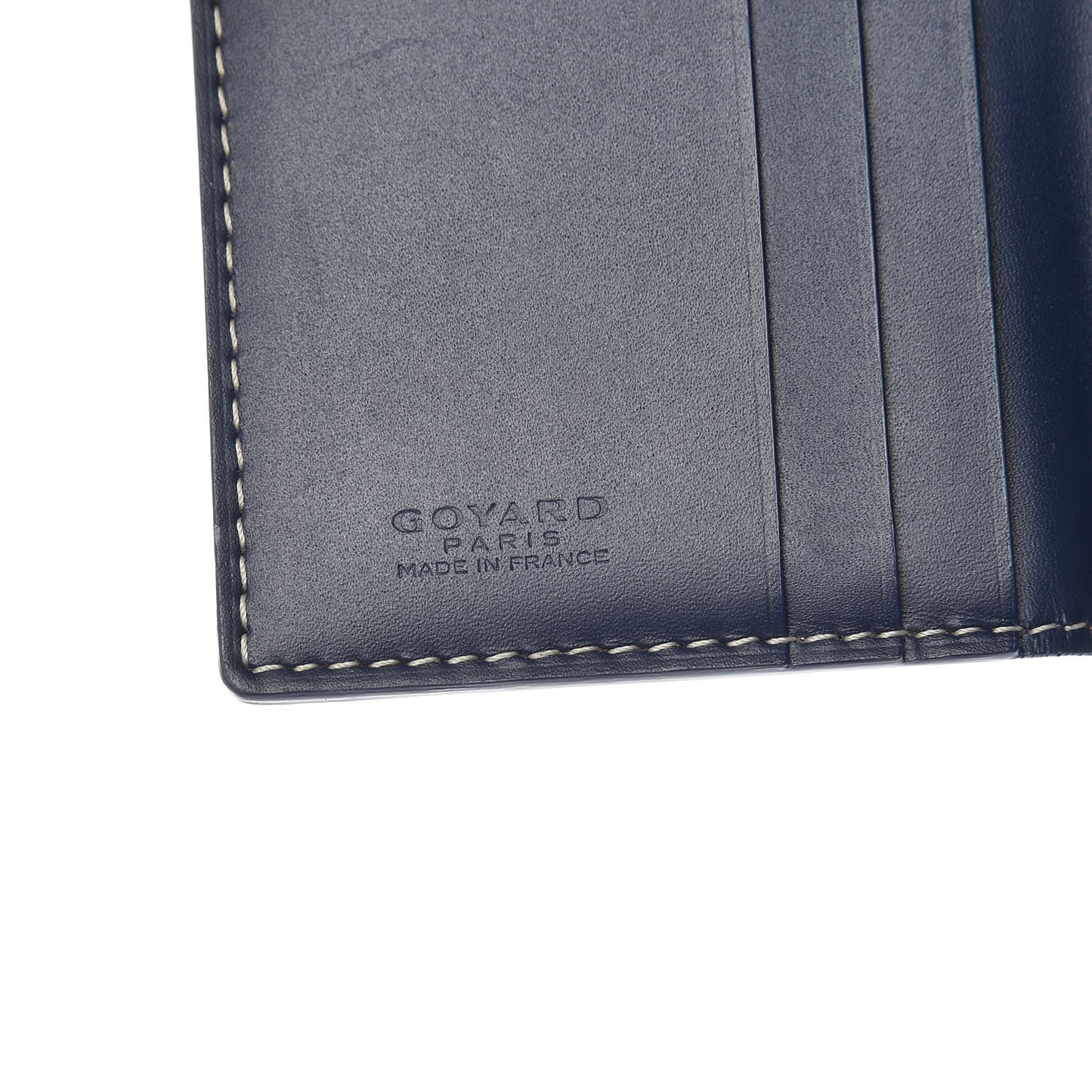 Goyardine Saint Marc Folding Card Case Navy