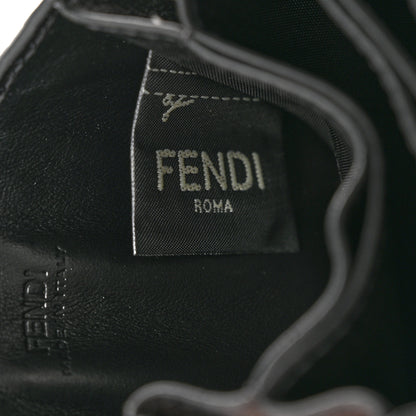Fendi Vitello Liberty F is Fendi Bi-Color FF 1974 Embossed Gusseted Card Holder Maya Black 7 of 10
