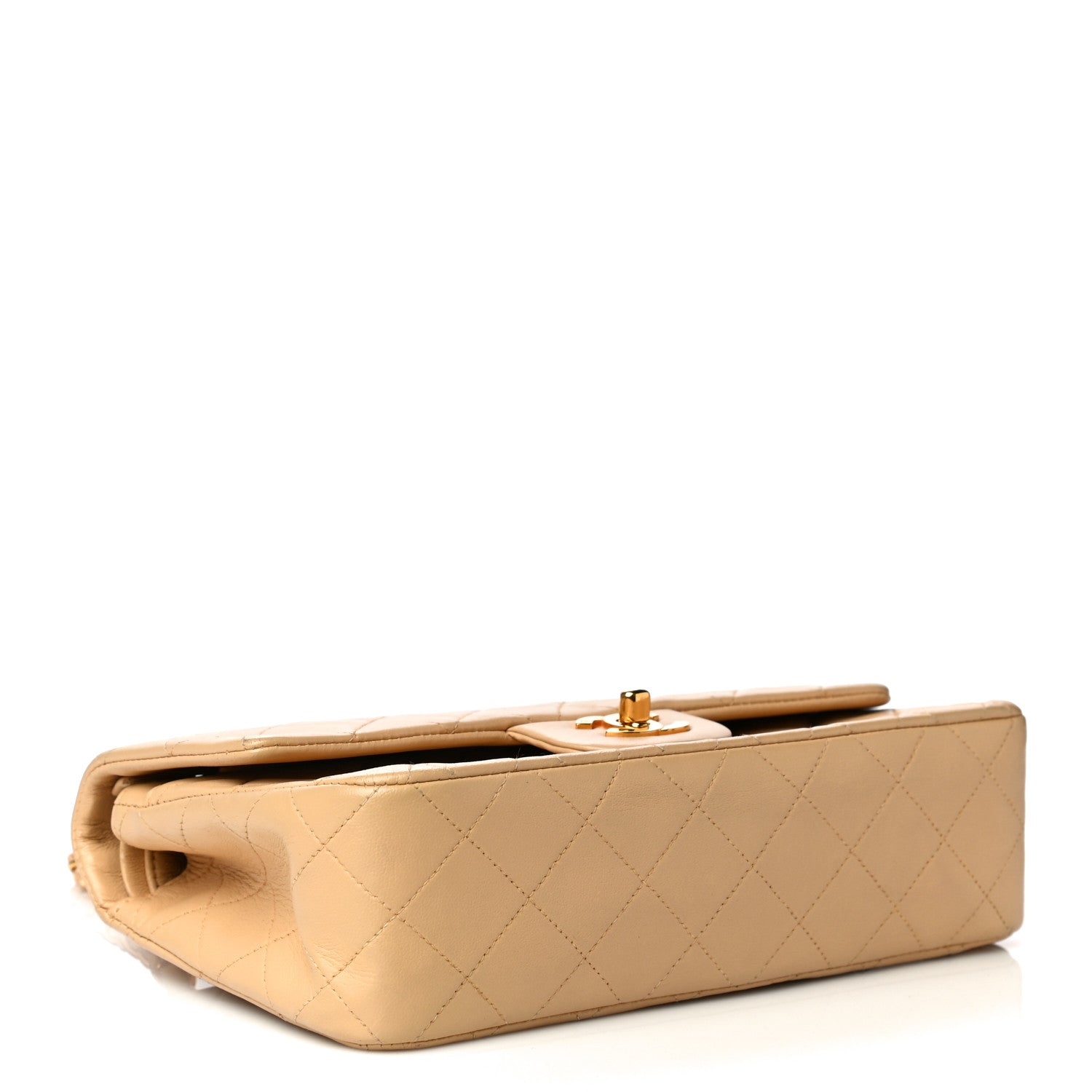 Chanel Lambskin Quilted Small Double Flap Beige 4 of 47
