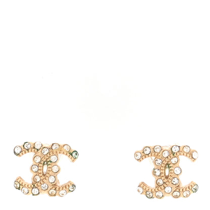Chanel Crystal CC Earrings Gold 1 of 5