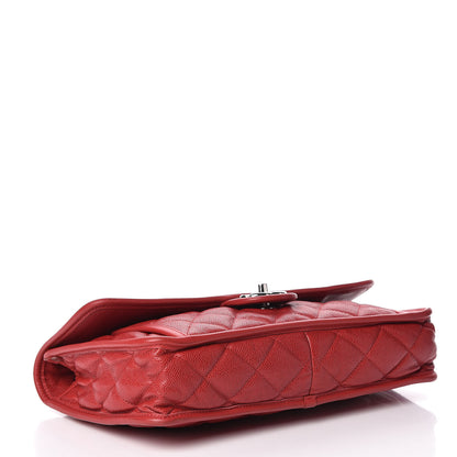 Chanel Caviar Quilted Large French Riviera Flap Red 5 of 10