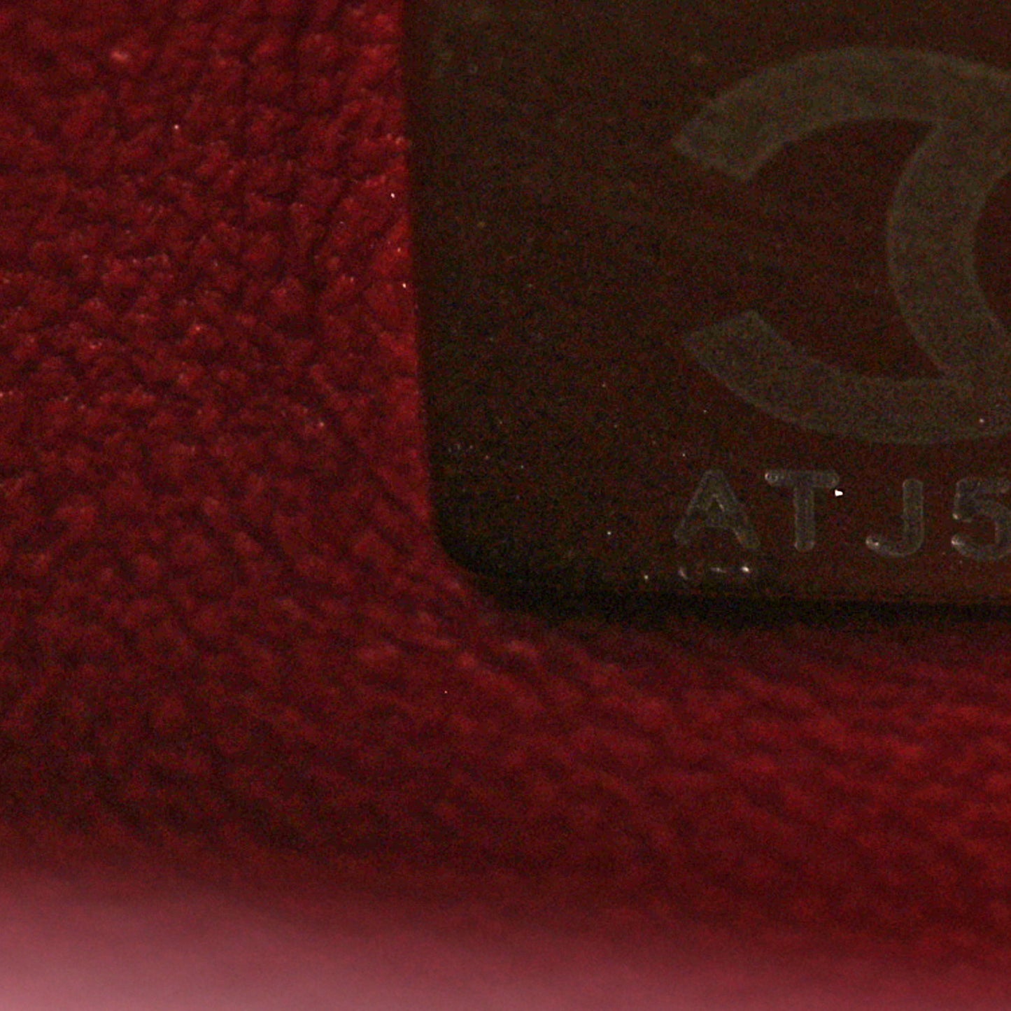 Caviar Lizard Embossed Quilted Small Coco Handle Flap Burgundy