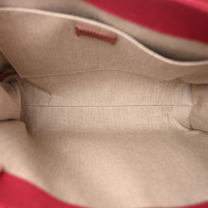 Chloe Canvas Calfskin Medium Woody Ribbon Tote Dark Red 5 of 11