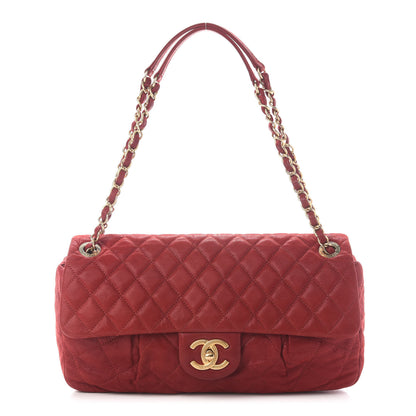 Chanel Iridescent Calfskin Large Chic Quilt Flap Red 1 of 10