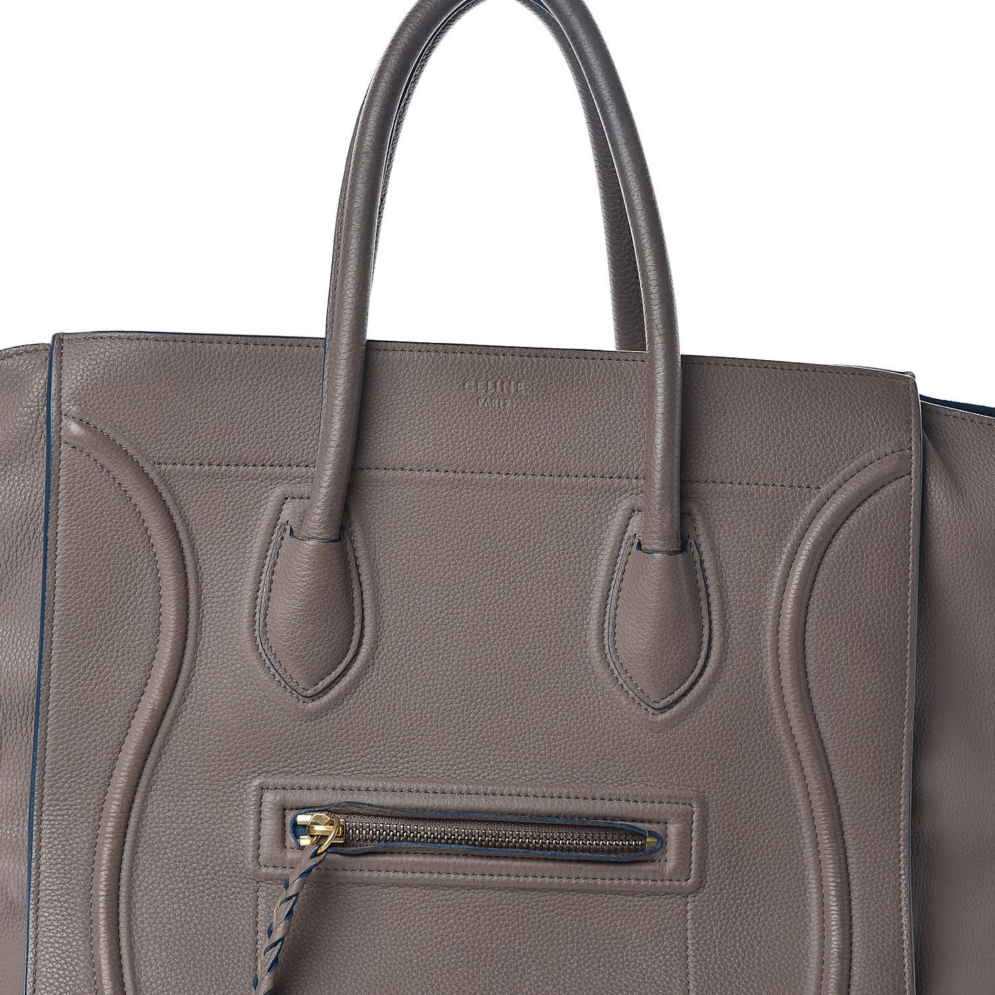 Baby Grained Calfskin Medium Phantom Luggage Taupe