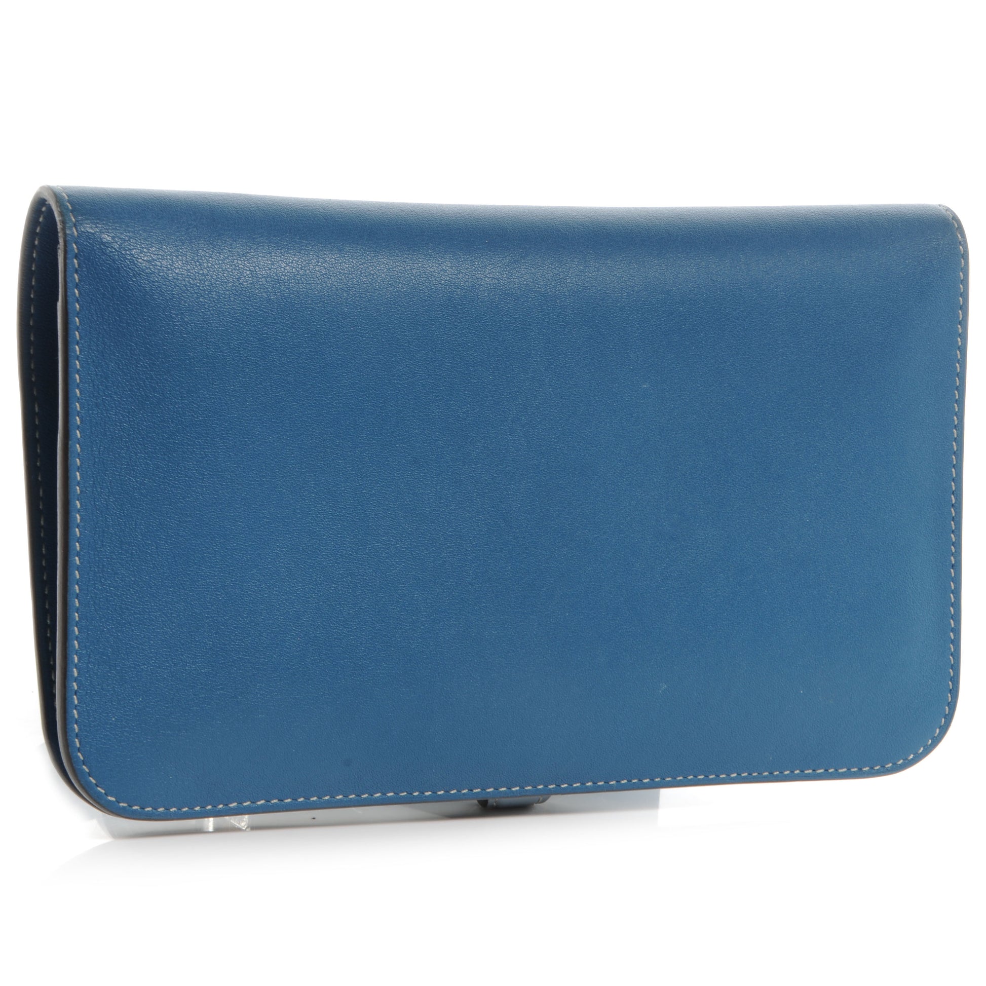 Hermes Swift Dogon Combined Wallet Bleu De Galice and Bleu Lin 3 of 9