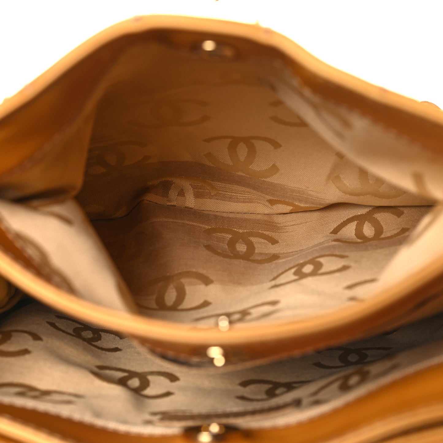 Lambskin Square Stitched Shoulder Bag Yellow