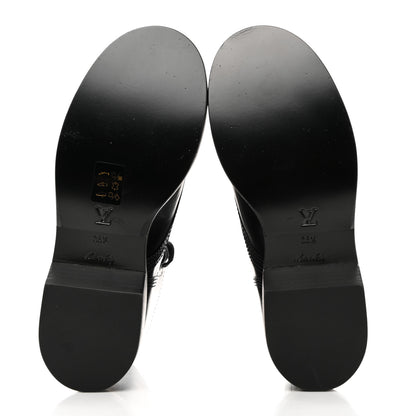 Louis Vuitton Calfskin Monogram Metropolis Flat Ranger Boots 38.5 Black 5 of 9