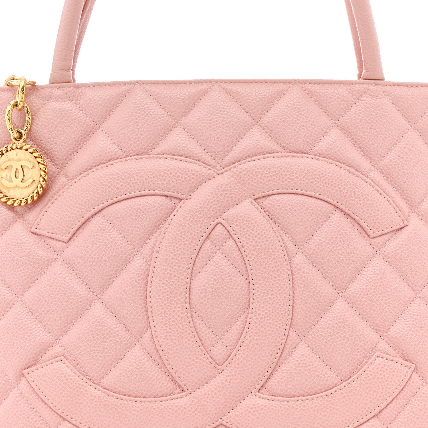 Chanel Caviar Quilted Medallion Tote Light Pink 8 of 13