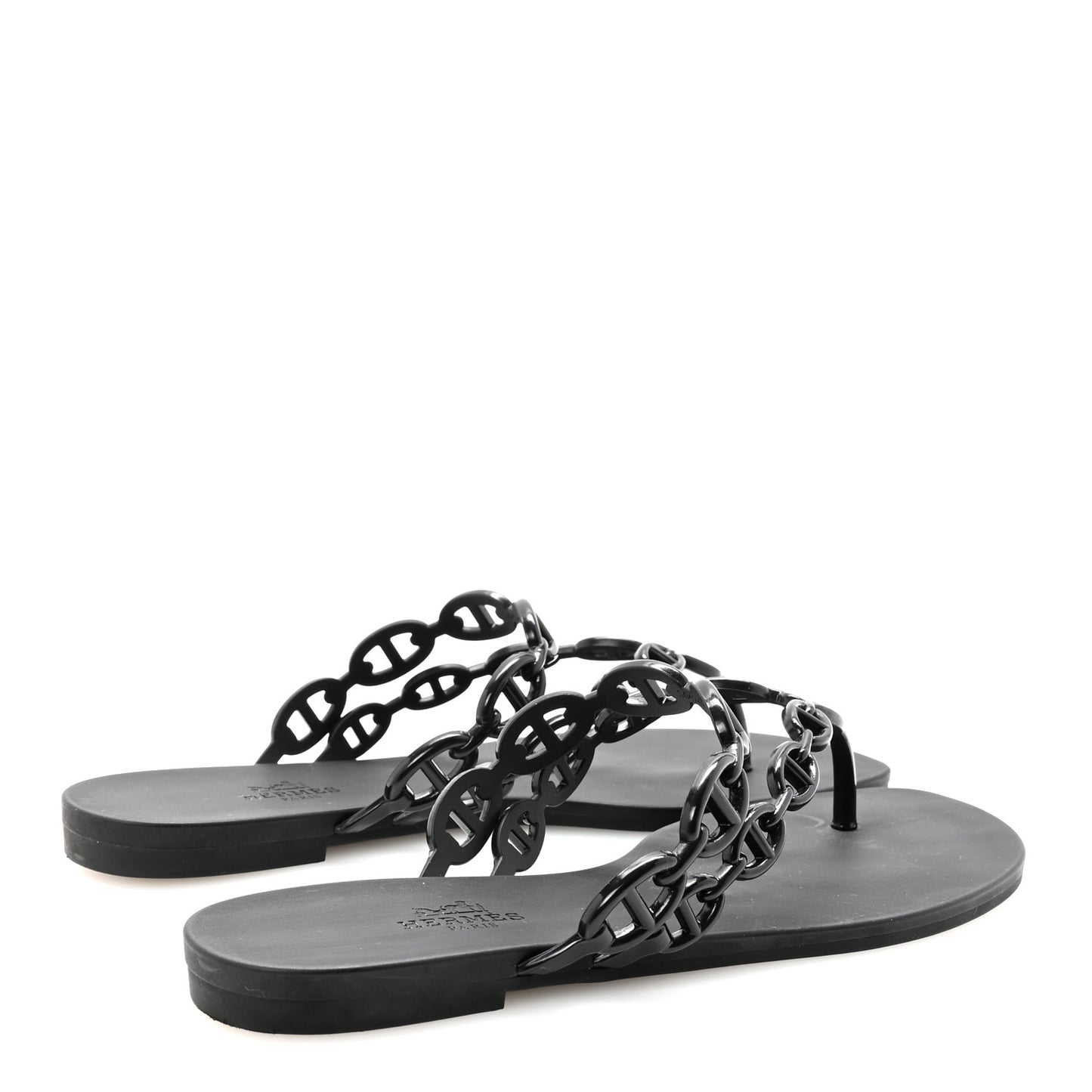 Rubber Chaine d'Ancre Island Sandals 37 Black