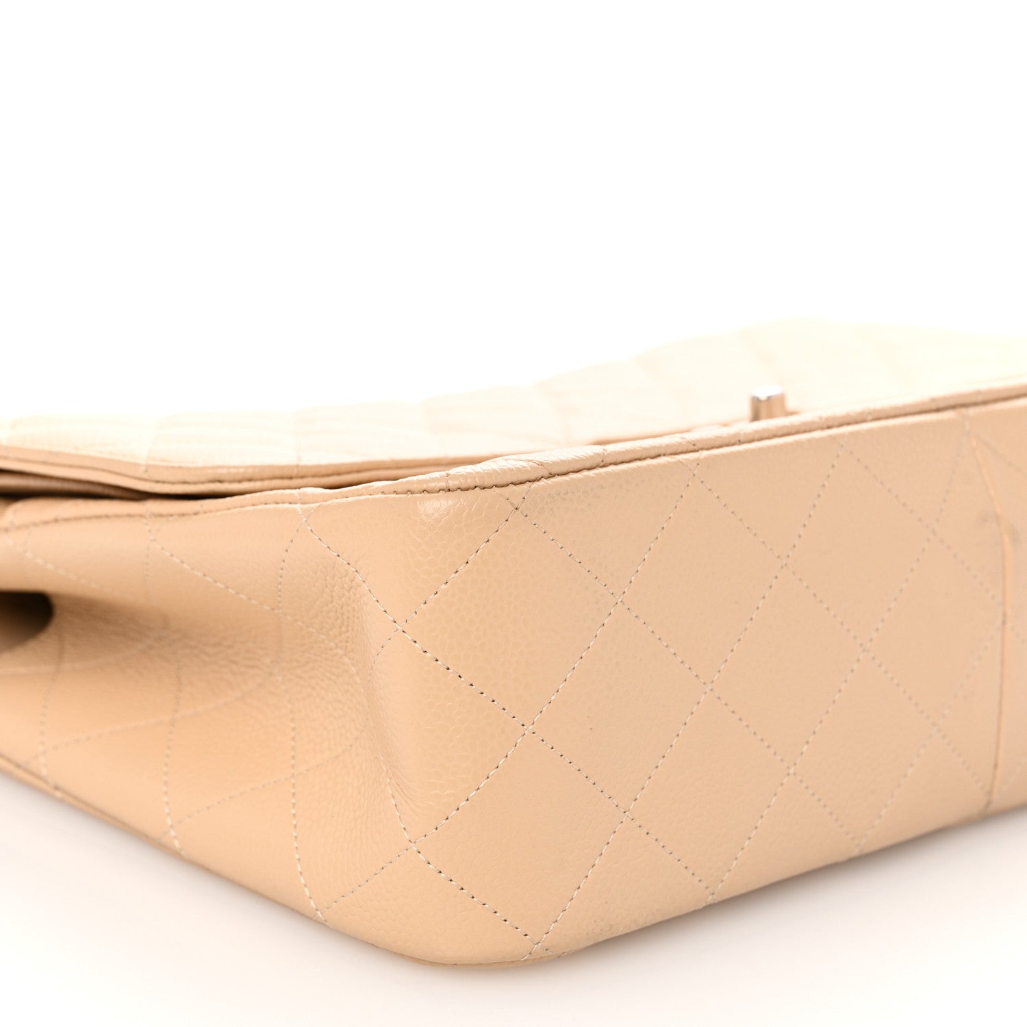 Chanel Caviar Quilted Jumbo Double Flap Beige 9 of 10