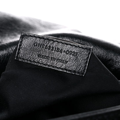 Saint Laurent Crinkled Calfskin Matelasse Monogram Medium Niki Chain Satchel Black 7 of 13
