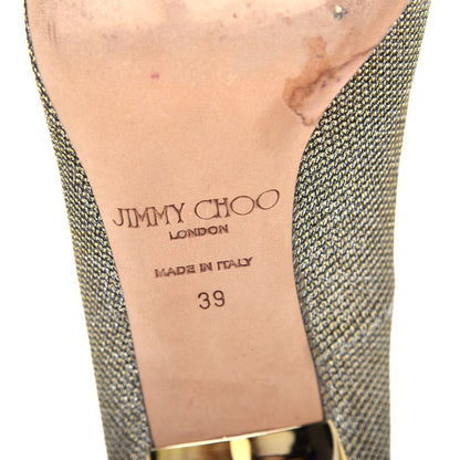 Jimmy Choo Glitter Marvel 100 Pumps 39 Champagne 9 of 9