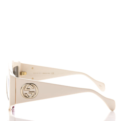 Gucci Acetate Crystal Hollywood Forever Tear Drop Sunglasses GG0359S Ivory 3 of 9
