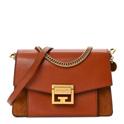 Givenchy Goatskin Suede Small GV3 Shoulder Bag Chestnut 1 of 8